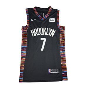 Nike Kevin Durant Jersey Youth 48 Brooklyn Nets Black Swingman City Edition #7